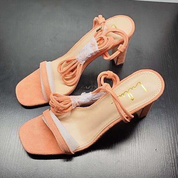 LULUS STYLE XYLIA PEACH NIB WOMEN'S SIZE 8.5 BEAUTIFUL - Picture 11 of 16